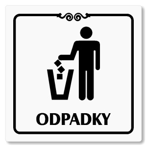 Odpadky, 148x148mm, bílá, Texas
